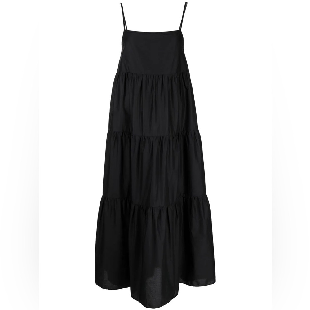 MATTEAU Black Tiered Maxi Dress